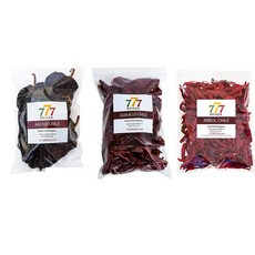 3 Pack Chile Ancho Chile Guajillo Descolado and C 3팩 칠레 Ancho 칠레 Guajillo Descolado 및 Chile de Arb, 1개, 113.4g