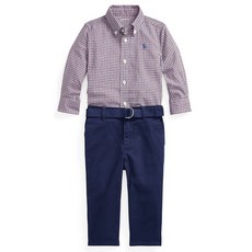[폴로키즈]우주복/유아동복Ralph Lauren Baby Boys Shirt Belt and Pant Set