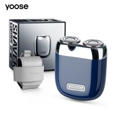 yoose 미니 전기 면도기 휴대용 면도기 완전 방수 USB-C 충전식 휴대용 파우치 포함, Yoose Mini Shaver, 젠티안 블루