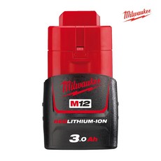 밀워키 M12 B3 (12V / 3.0Ah 리튬이온 배터리), 1개