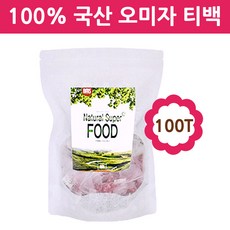 오미자 차 티백 건오미자 말린 오미자열매 국산오미자 추출 분말 가루 100% 발효 이너뷰티 항산화 피부 건강 삼각티백 대용량 100T 효능, 100g, 1개