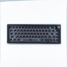 조아 GMK67 3모드 커스터마이징 DIY 다이얼 기계식 키보드 키트 핫 플러그 RGB 백라이트 지원, 블랙, 하나, 하나