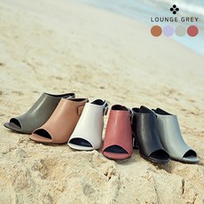 [라운지그레이]천연소가죽 버클 스트랩 통굽 샌들_LG232451