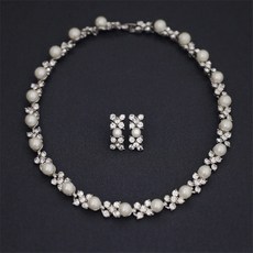 크리스탈목걸이귀걸이세트