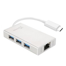 이지넷유비쿼터스 Type-C to 기가랜카드 3포트 USB 허브 멀티아답터 NEXT-JCH471