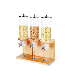  곡물 디스펜서 호텔 오트밀 대용량 기계 밀폐 사료, 4L양단 밤나무모델 