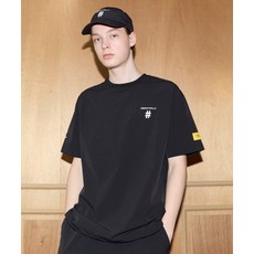 빈트릴 골프 BEENTRILL GOLF 우븐 테크 오버핏 반팔 티셔츠블랙 BA242WT002BK 196287