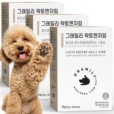 그래밀리 락토엔자임 강아지 고양이 유산균 효소, 3개, 장건강/유산균