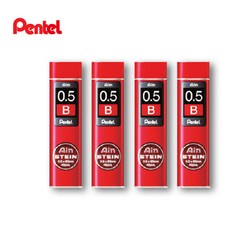 펜텔 아인슈타인 샤프심 0.5mm 4개 세트, 아인 0.5mm B 4개 세트 필기류 펜텔 아인슈타인 샤프심 0.5mm 4개 세트, 아인 0.5mm B 4개 세트 필기류