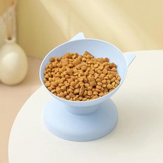 애완 동물 고양이 강아지 그릇 높은 발 목 보호대 방지 바이노럴, 2.파란, 1개