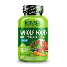 NATURELO Whole Food Multivitamin for Men 남성용 천연 비타민 240 Vegan캡슐, 240캡슐, 1개, 240정