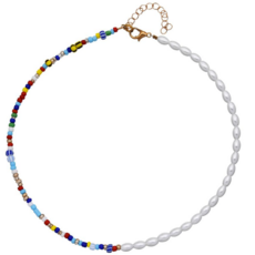 멀티컬러진주목걸이