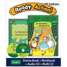 [A List] Ready Action Level 3 The Wonderful Wizard of Oz SB with CDs+WB [2 E 전 2권 CD2장, 없음