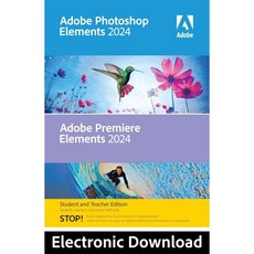 Adobe | Photoshop Elements 2024 Premiere Student Teacher Edition PC Code 소프트웨어 다운로드 사진 편집 영상 온라인 코