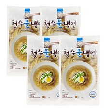 [P]청수 물냉면 720g(4인분) x 4봉 (총 16인분), 720g, 4개