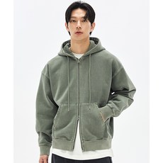 [소버먼트] 980G 피그먼트 컷 후디 집업-더치 카키-
