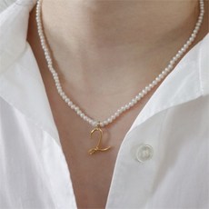 진주이니셜목걸이