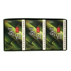 LG죽염비누 3개입 1SET/ 세숫비누/ 피부미용효과, LG생건 죽염비누3P, 죽염비누3P, 3개