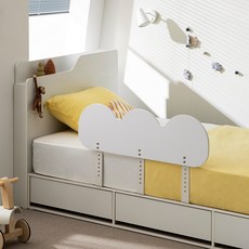 젠티스 어린이 침대 안전가드 구름 90cm (고급브래킷) / 침대가드 낙상방지, 화이트