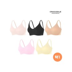 크로커다일 이너웨어 [크로커다일] 라이크라 슬림 V넥 스트랍 감탄브라 5종 택1
