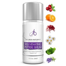 Rejuvenating Peptide Serum by Alluriza Naturals Vitamin C E Hyaluronic Acid CoQ10 Anti Aging Skin Care Anti Wrinkle Natural Serum for Plumper, 본문참고, Rejuvenating Peptide Serum by Alluriza Naturals Vitamin C E, Hyaluronic Acid, CoQ10, Anti Aging Skin Care, Anti Wrinkle Natural Serum for Plumper