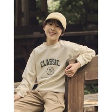 탑텐키즈 24 F/W 공용) 베이직 더블니트 레터링 스웨트셔츠 MKE3TR3001 11620