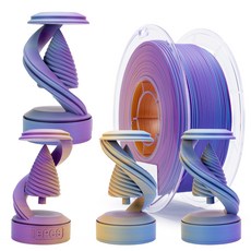 가제트 PLA PRO 필라멘트 3D프린터 1kg 투명 형광 무광 실키 특수 HS 1.75MM 실크 매트 그라디언트, Tri-color Matte Purple sunset