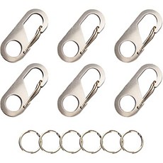 NMT Stainless Mini Carabiner Kiring Small Kara Beam Clip Keycha [Silver] - P075307SL8VVV64, Silver, Silver