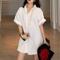 로지 썸머 루즈핏 반팔 셔츠 (국내발송)