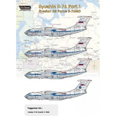 일본 울프 팩 디자인 1/144일류신 IL-76러시아 공군 IL-76MD데칼(즈베즈다용)프라 모델용 부품 WOLWD1440, 단일옵션