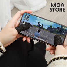 모아상회 모바일 배그 모배 배틀그라운드 스마트폰 게임 게이밍 손가락 땀 골무 장갑, 1세트, 블랙