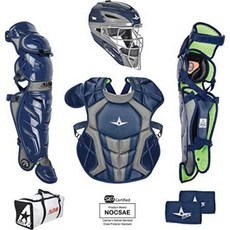 All-Star System7 Axis Intermediate NOCSAE Approved Baseball Catchers Set, One Color_Navy, One Color