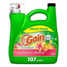 Gain + Aroma Boost 게인 세탁 세제 액체 비누 하와이안 알로하 향 107회 분량