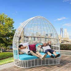 야외테라스 꾸미기 두꺼운 등나무 새 둥지 소파 크리 에이 티브 등나무 소파 안락 침대, 다른, 화이트 버드 네스트 소파