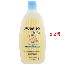 Aveeno 아비노 베이비 워시 앤 샴푸 은은한 향 532 mlX2팩, 1개, 532ml