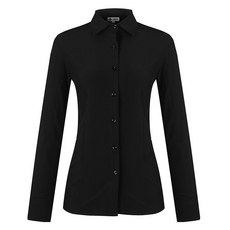 그랜드유니폼 (남녀공용) 검정 스판 긴팔셔츠-GUS7018 셔츠 조리복 블라우스 서빙복 셔츠조리복 유니폼 여성셔츠 홀유니폼
