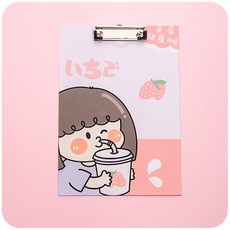【요요중국】 묵묵히 사랑하자 A4 판자집기 학생용 방석 소녀 귀여운 시험지 파일, 단일옵션, 옵션02