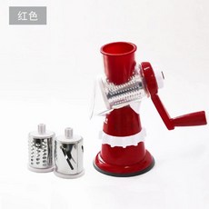 롤 슬라이스 드럼통 채칼 채썰기 돌돌이 회전채칼, 레드, 1개
