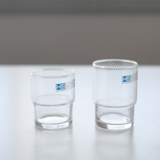 도요사사키 데일리 스텍컵 카페물컵 (세로라인 오블리크라인 클리어라인 2sizes), 오블리크라인L