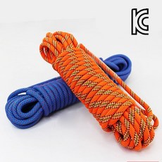  KC등반로프 클라이밍 암벽등반 외벽작업 초강력 스태틱 고공작업 고리로프 두꺼운로프 12mm, 블루, 60M 