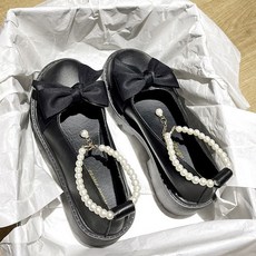 리본스커트나비넥타이미니구두여성소프트밑창배합