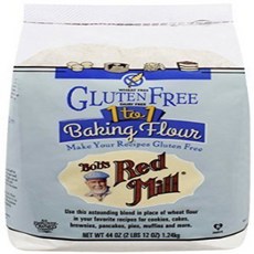 Bob's Red Mill Gluten Free 1-to-1 Baking Flour 44-ounce Bob's Red Mill 글루튼 프리 1:1 베이킹 밀가루 44온스, 1개, 1.247kg