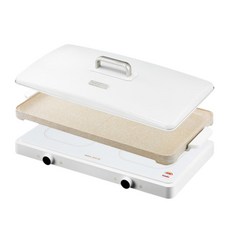 셀렉스 2구 이동형 인덕션 그릴 핫플레이트 SET-W2000G 화이트 다이얼식 전기레인지, 단품, 단품