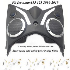 수정 된 오토바이 nmax 155 블루투스 오디오 사운드 음악 플레이어 스피커 FM 라디오 플레이어 도구 상자 nmax155 nmax 125 2016 2019|윈드 스크린 & 변, 1개, 단일, 단일