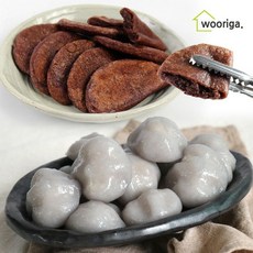 우리가스토리 강원도 둥지 감자떡 1.1kg＋1.1kg / 팥 수수부꾸미 800g＋800g 냉동 떡 간식
