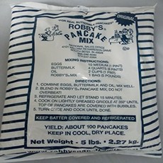 ROBBY'S ORIGINAL BUTTERMILK PANCAKE MIX - 5 LB FOOD SERVICE BAG ROBBY의 오리지널 버터 밀크 판 케이크 믹스-2268g 식품, 1