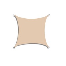 STARRY 아웃도어 홀리데이 타프 그늘막 방수 실버코팅, 5*5*7.1 삼각형, 베이지