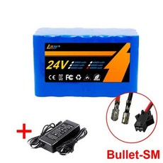 24V배터리 새로운 팩 7S3P 18650 리튬 이온 100Ah 20A 밸런스 BMS 29.4V 2A 충전기 포함, 100Ah-CRA-Bullet-SM, 1개