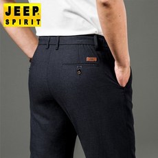 JEEP SPIRIT 지프 스피릿 캐쥬얼 바지 여름 가을 시원한 얇은 쿨 원단 남성 캐주얼 팬츠 린넨 통기성 여름팬츠 스트레이트 느슨한 여름바지 편안한 남자 바지 J6015 - 지프썸머셋업3종