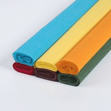 star starred 주름지 (crepe paper) 라지 [50cm(폭) X 250cm(길이)], 70g 6컬러 믹스 세트(B 타입)